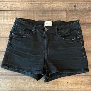 BKE distressed black denim shorts 29 wmns